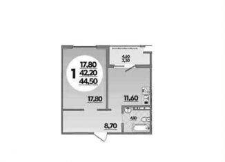 Продается 1-комнатная квартира, 44.5 м2, Анапа, Супсехское шоссе, 26к2