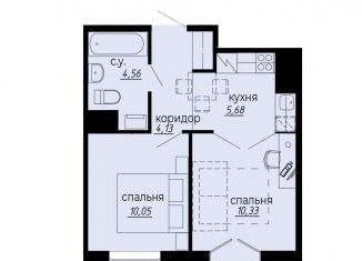 Продам 2-комнатную квартиру, 34.8 м2, Санкт-Петербург, метро Площадь Мужества