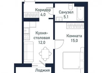 Продам 1-комнатную квартиру, 36.2 м2, Челябинская область, улица имени капитана Ефимова, 8