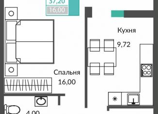 Продажа 1-ком. квартиры, 37.2 м2, Крым