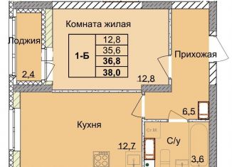 Продаю однокомнатную квартиру, 36.8 м2, Нижний Новгород, 1-я Оранжерейная улица, 24А, Советский район