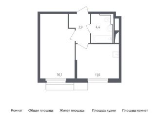 Однокомнатная квартира на продажу, 35.4 м2, Московская область, жилой комплекс Спутник, 23