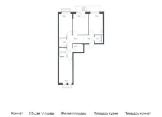 Продажа 3-комнатной квартиры, 79.1 м2, Московская область, жилой комплекс Рублёвский Квартал, 60