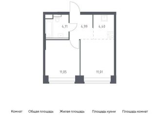 Продается 1-комнатная квартира, 35.6 м2, Москва, метро Минская, жилой комплекс Нова, к1