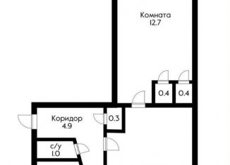 Продается 2-ком. квартира, 44.5 м2, Краснодар, улица Фёдора Лузана, 12, Западный округ