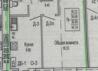 Продается однокомнатная квартира, 44.2 м2, Йошкар-Ола, 3-й микрорайон