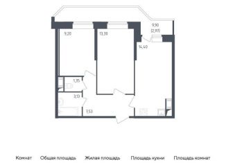Продается двухкомнатная квартира, 51.9 м2, Санкт-Петербург, жилой комплекс Живи в Рыбацком, 4, метро Обухово