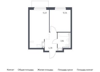 Продажа однокомнатной квартиры, 33.7 м2, Ленинградская область