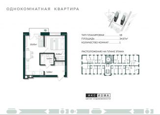 Продаю 1-комнатную квартиру, 35 м2, Астрахань