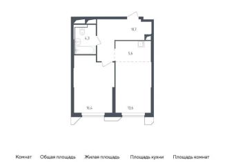 Продам 1-комнатную квартиру, 50.4 м2, Красногорск, жилой комплекс Спутник, 21
