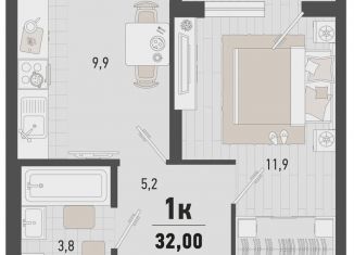 Продам 1-комнатную квартиру, 32 м2, Новороссийск
