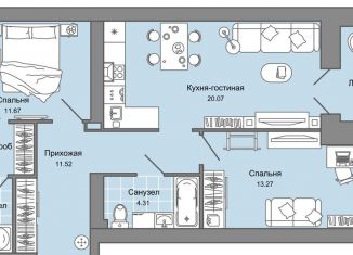 Продается 3-комнатная квартира, 70 м2, Ульяновск
