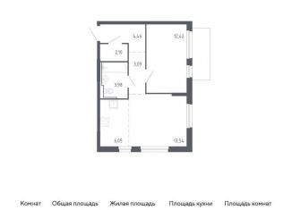 Продажа 1-комнатной квартиры, 45.6 м2, Тюменская область