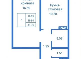 Продается 1-комнатная квартира, 42 м2, Новосибирск, улица Дмитрия Шмонина, 9, метро Студенческая