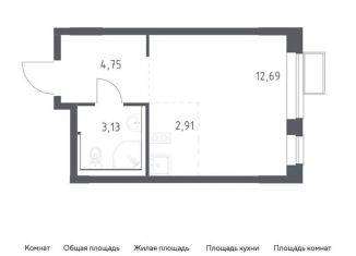 Продажа квартиры студии, 23.5 м2, посёлок Жилино-1