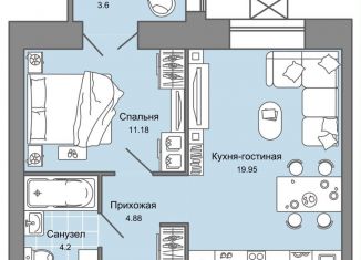Продается 2-комнатная квартира, 42 м2, Кировская область, улица Дмитрия Козулева, 9