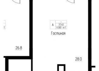Продам однокомнатную квартиру, 41.8 м2, Калининградская область