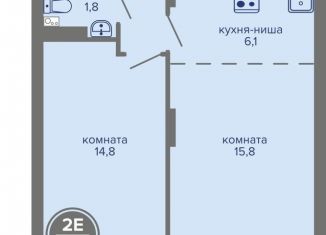 Продам двухкомнатную квартиру, 53.1 м2, Пермский край, шоссе Космонавтов, 309А