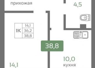 Продам однокомнатную квартиру, 38.8 м2, Красноярский край, Норильская улица