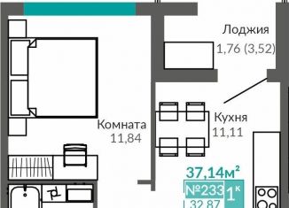 Продажа 1-ком. квартиры, 32.9 м2, Симферополь
