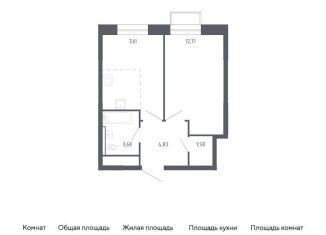 Продам 1-комнатную квартиру, 33.9 м2, Балашиха, жилой квартал Новоград Павлино, к7