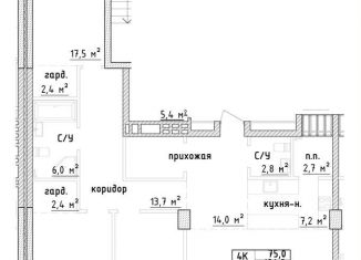 Продаю 4-комнатную квартиру, 126.2 м2, Самара, Самарская улица, 220