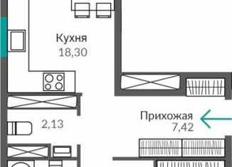 Продам 2-комнатную квартиру, 65.1 м2, Симферополь