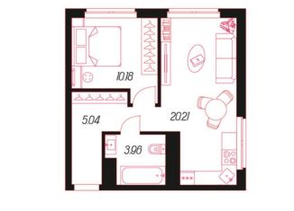 Продажа 1-комнатной квартиры, 39.4 м2, Тульская область