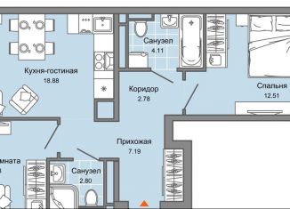 Продажа трехкомнатной квартиры, 61 м2, Ульяновская область