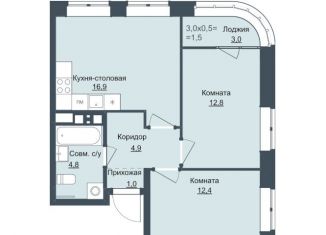 Продается 3-комнатная квартира, 54 м2, Ижевск, жилой комплекс Истории, 11к2