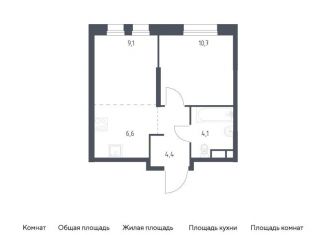 Продажа 1-комнатной квартиры, 34.9 м2, Москва, станция Перерва