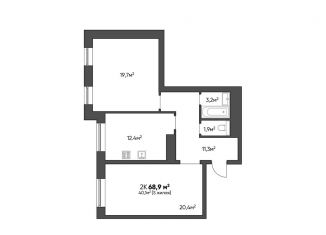 Продам 2-комнатную квартиру, 68.9 м2, Волгоградская область, Туркменская улица, 6к2