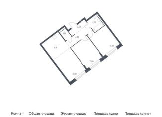 Продам двухкомнатную квартиру, 57.7 м2, Московская область