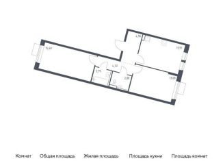 Продажа 2-комнатной квартиры, 57.5 м2, Москва