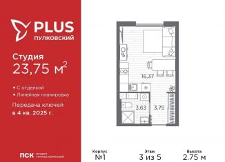 Продажа квартиры студии, 23.5 м2, Санкт-Петербург, Дворцовая площадь, метро Адмиралтейская