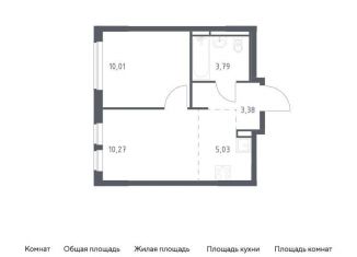 Продается 1-комнатная квартира, 32.5 м2, Московская область