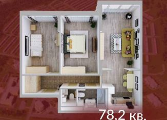 Продается 3-комнатная квартира, 78.2 м2, Кемерово, Солнечный бульвар, 22, ЖК Солнечный Бульвар
