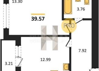 Продаю однокомнатную квартиру, 39.6 м2, Калининград, Крейсерская улица, 13к1