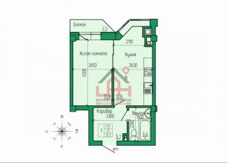 Продам однокомнатную квартиру, 35.3 м2, Ессентуки, ЖК Кленовая Роща