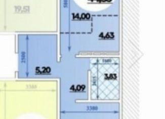 Продаю многокомнатную квартиру, 44.5 м2, Краснодар, улица имени 75-летия Победы, 26к2, ЖК Квартал № 6