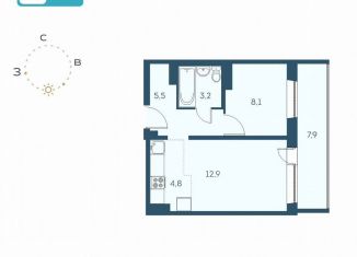 Продаю 2-комнатную квартиру, 38.6 м2, Новосибирск, Междуреченская улица, 7/1