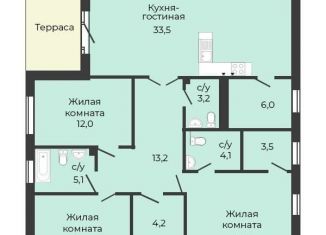 Продам 4-комнатную квартиру, 116 м2, Батайск, Фруктовая улица