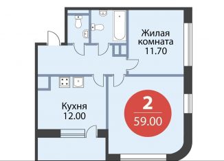 Продается двухкомнатная квартира, 59 м2, Москва, улица Золоторожский Вал, 11с61, улица Золоторожский Вал