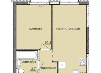 Продам 1-ком. квартиру, 32.6 м2, Ижевск, ЖК Ежевика, жилой комплекс Ежевика, 9