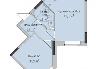 Продаю однокомнатную квартиру, 43.9 м2, Ижевск, жилой район Север
