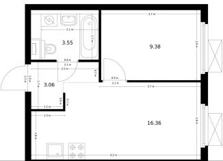 Продам 1-комнатную квартиру, 32.4 м2, Москва, район Чертаново Южное