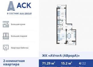 Продам 2-комнатную квартиру, 71.3 м2, Краснодар, улица Дзержинского, 95, улица Дзержинского