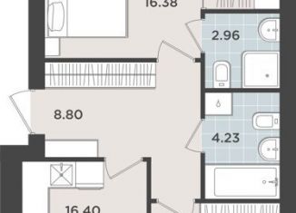 Продается двухкомнатная квартира, 69.3 м2, Калининград, Арсенальная улица, 31к1