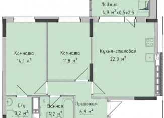 Продается 2-ком. квартира, 62.4 м2, Ижевск, жилой район Север