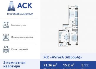 Продам 2-ком. квартиру, 71.4 м2, Краснодар, улица Дзержинского, 95, улица Дзержинского